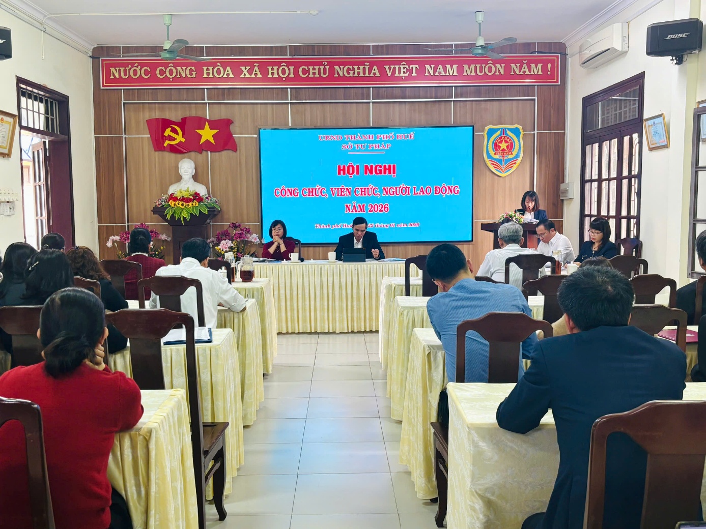 SỞ TƯ PHÁP TỔ CHỨC HỘI NGHỊ CÔNG CHỨC, VIÊN CHỨC, NGƯỜI LAO ĐỘNG NĂM 2026